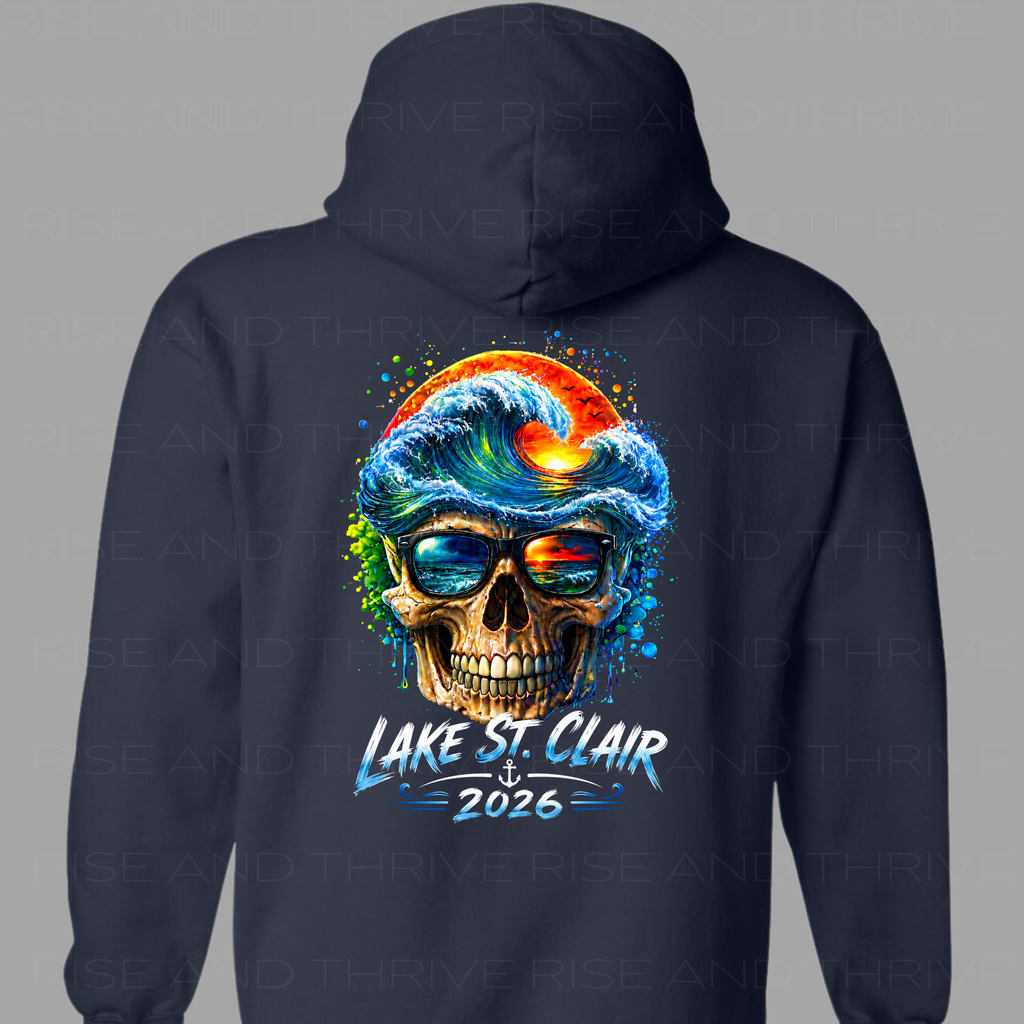 Lake St. Clair Skull Hoodie