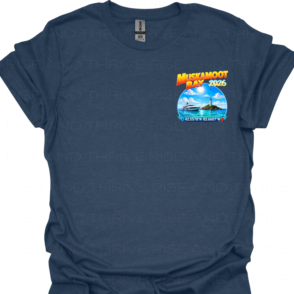Muskamoot Bay L.S.C. Coordinates T-Shirt