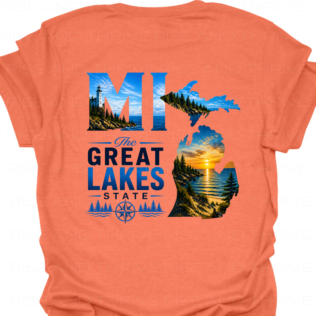 MI the Great Lakes State T-Shirt