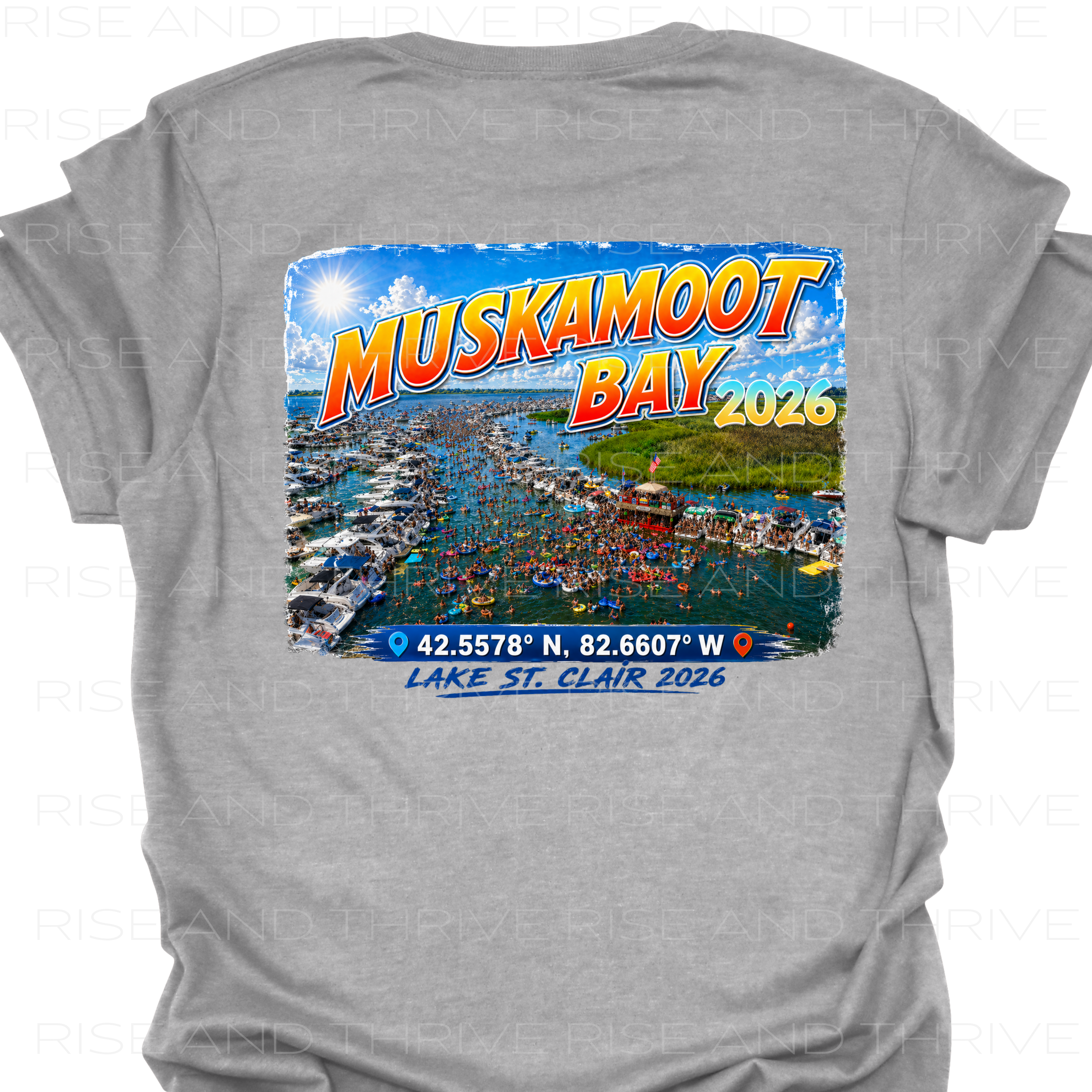 Muskamoot Bay L.S.C. Coordinates T-Shirt