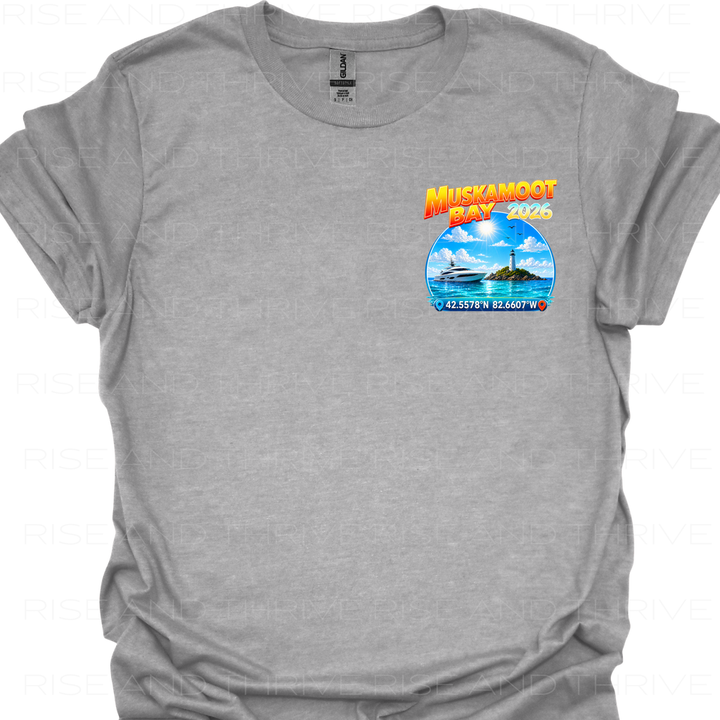 Muskamoot Bay L.S.C. Coordinates T-Shirt