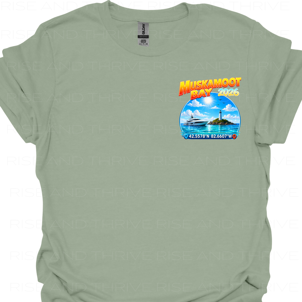 Muskamoot Bay L.S.C. Coordinates T-Shirt