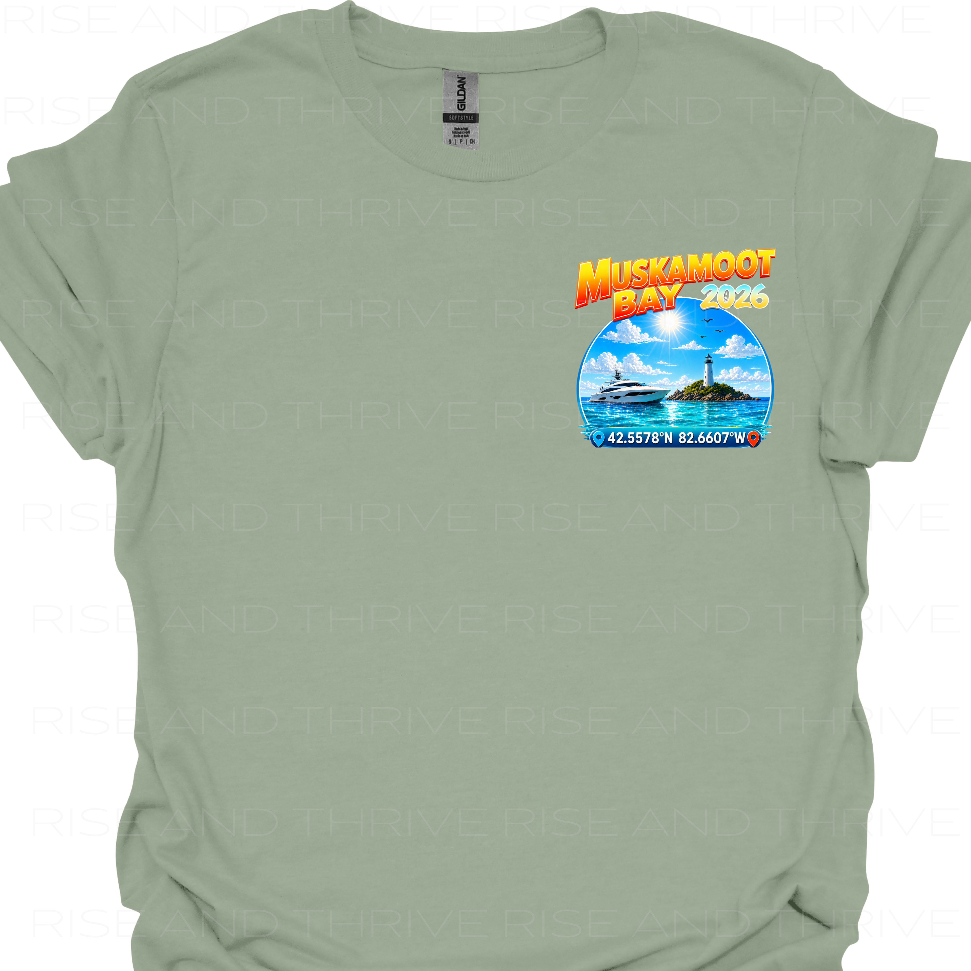 Muskamoot Bay L.S.C. Coordinates T-Shirt