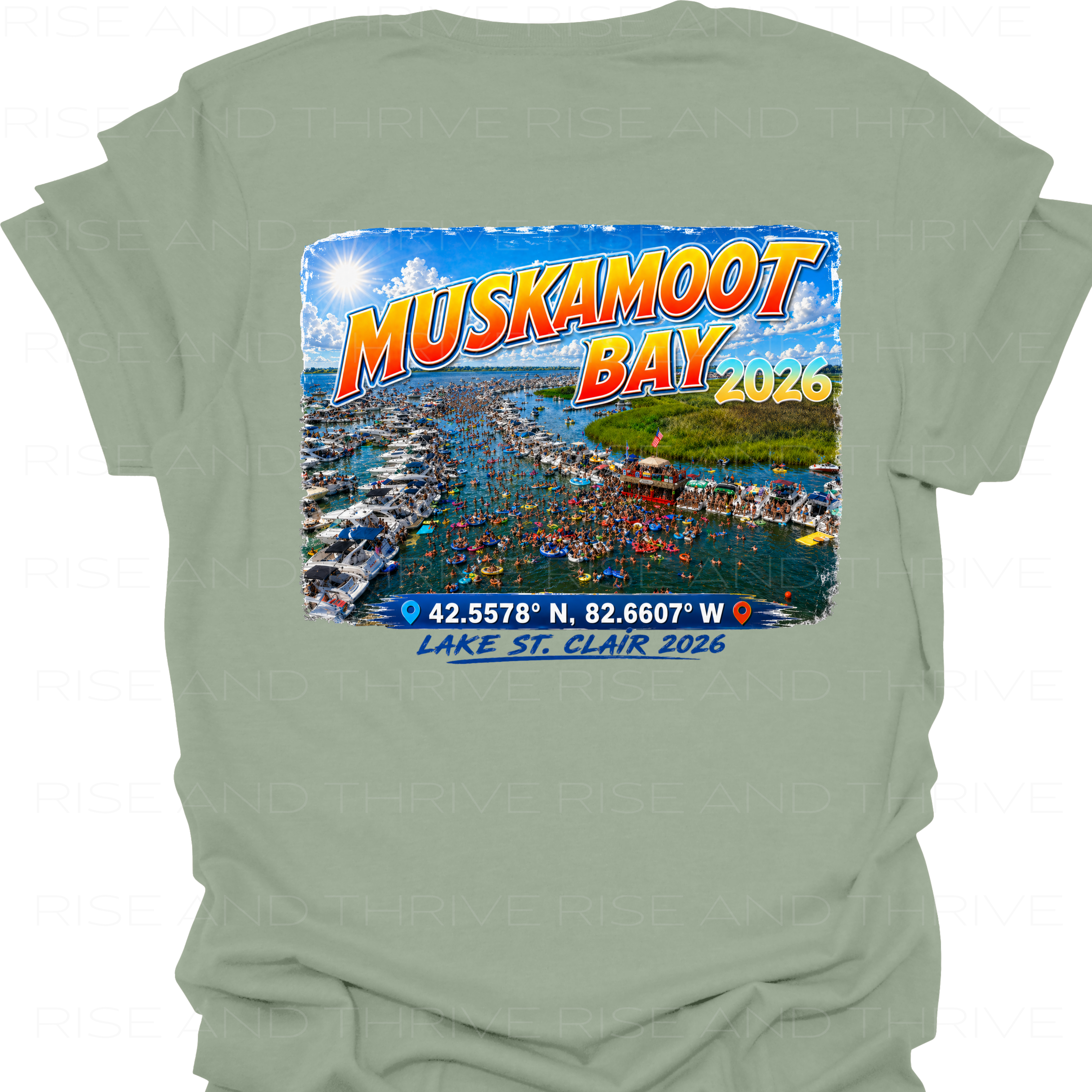 Muskamoot Bay L.S.C. Coordinates T-Shirt