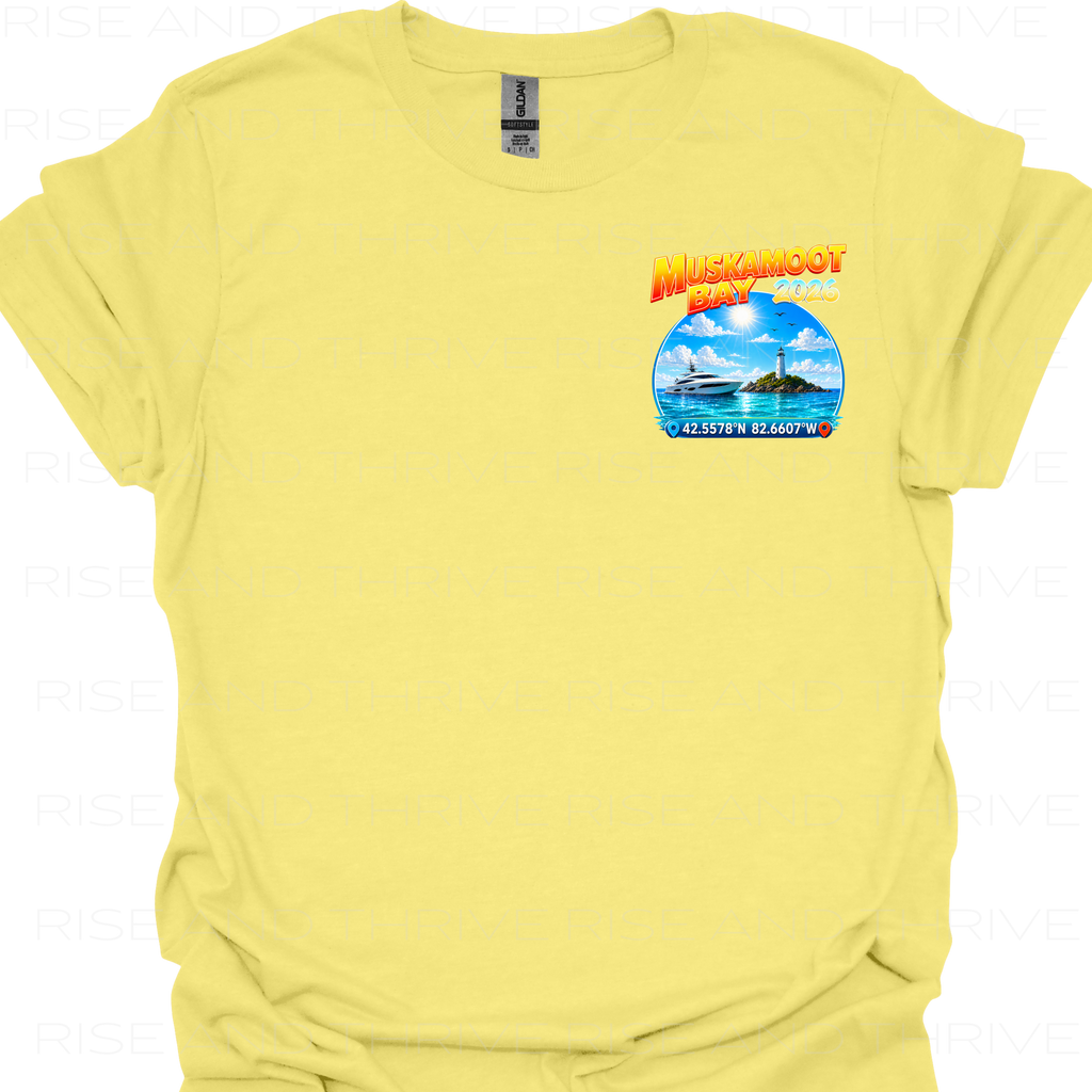 Muskamoot Bay L.S.C. Coordinates T-Shirt
