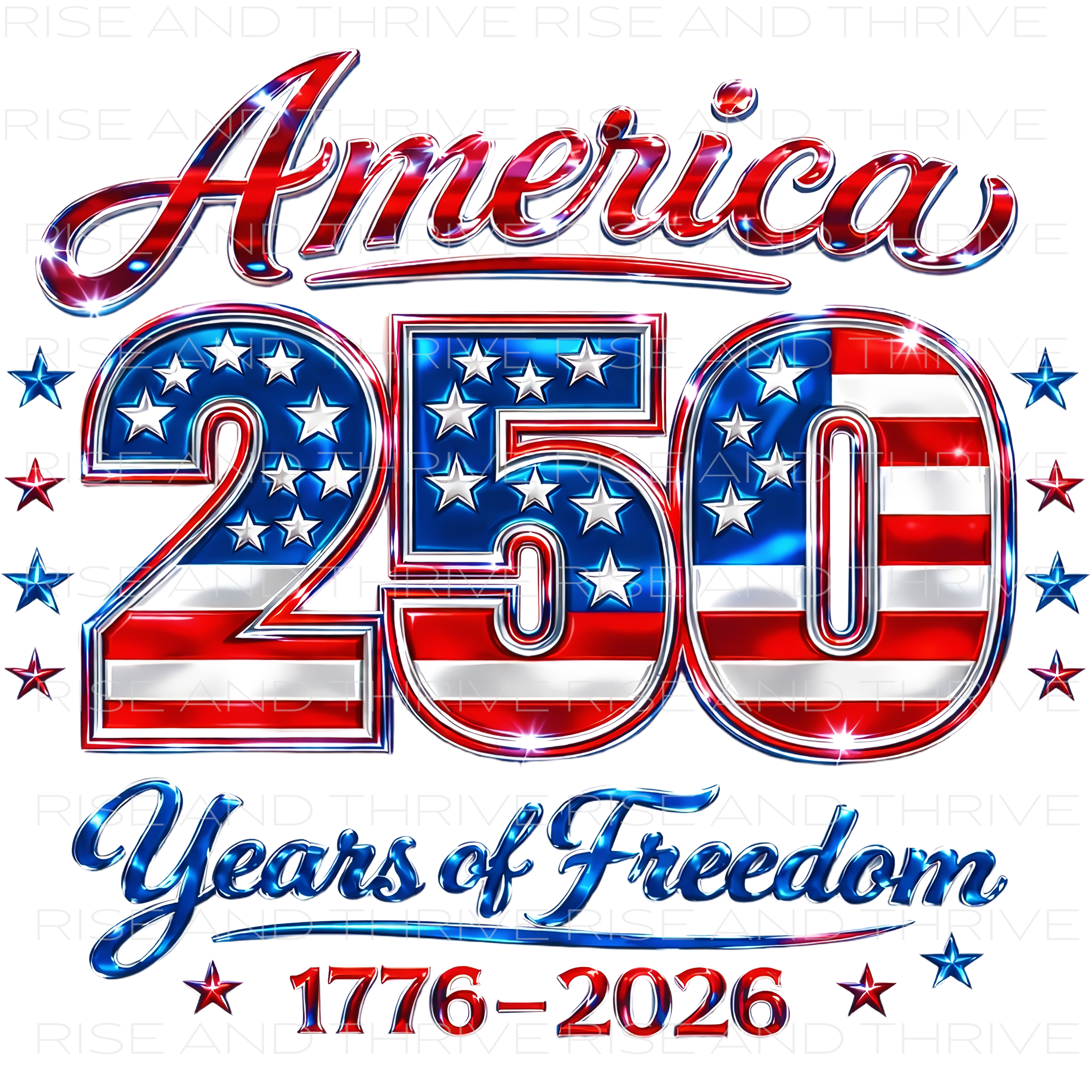 America 250 Years Of Freedom DTF Transfer