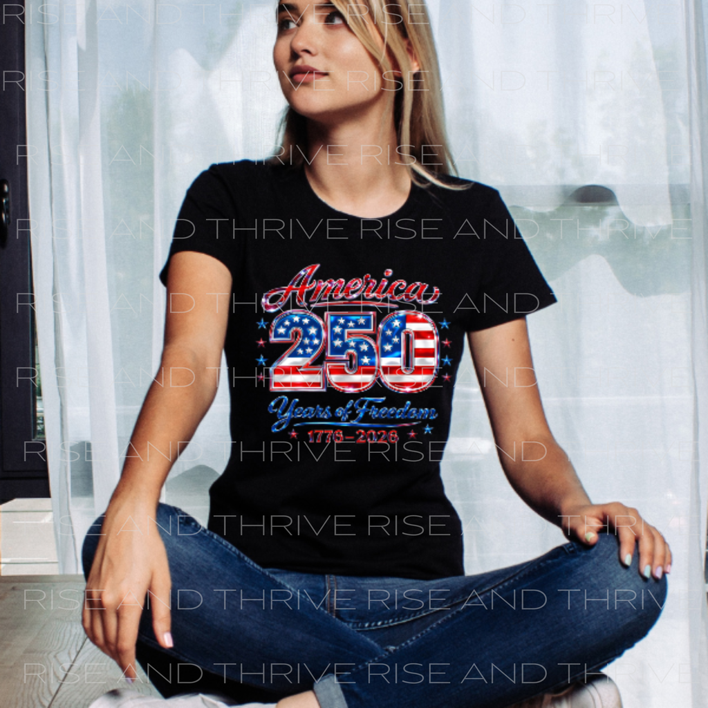 America 250 Years Of Freedom DTF Transfer