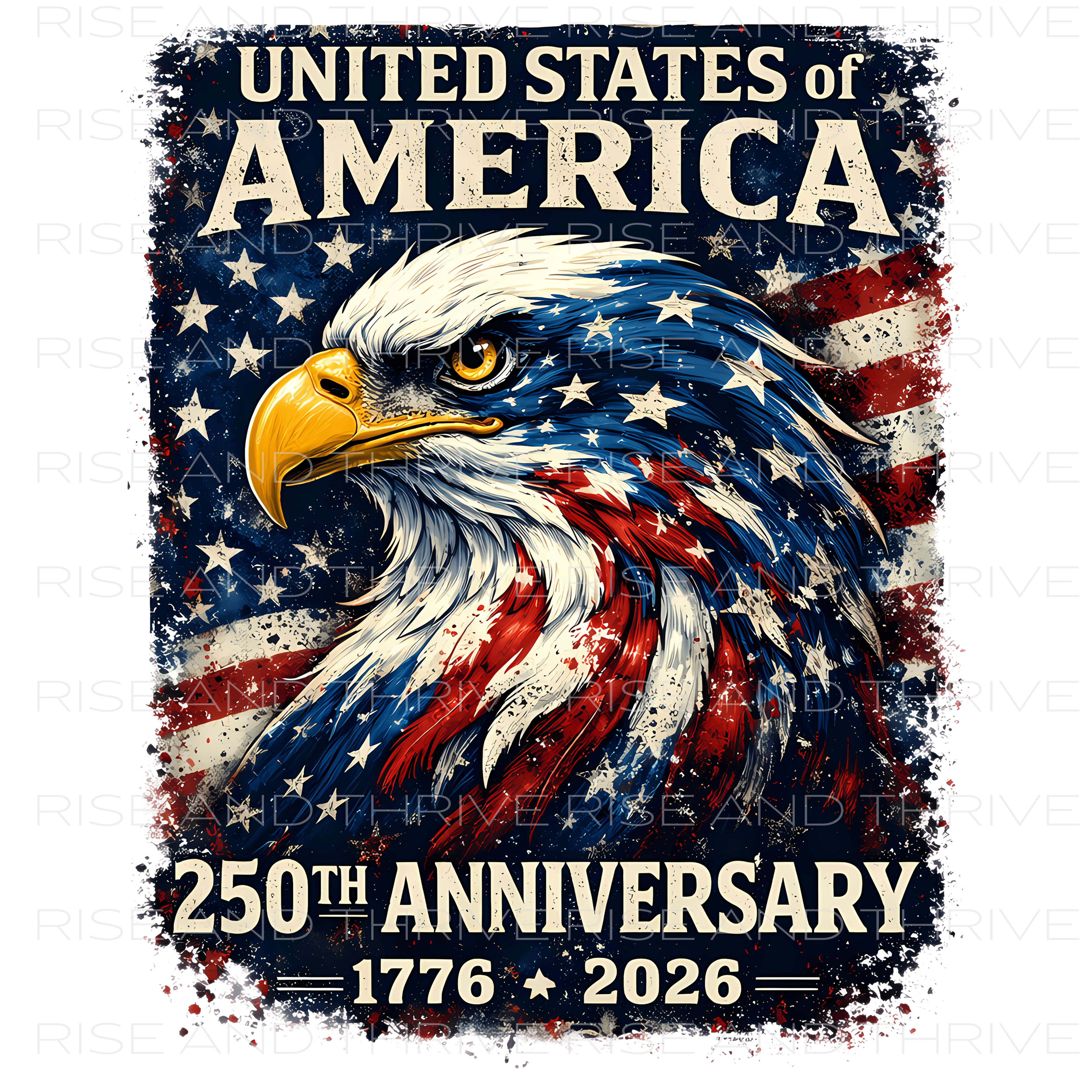 United States 250th Eagle DTF Transfer